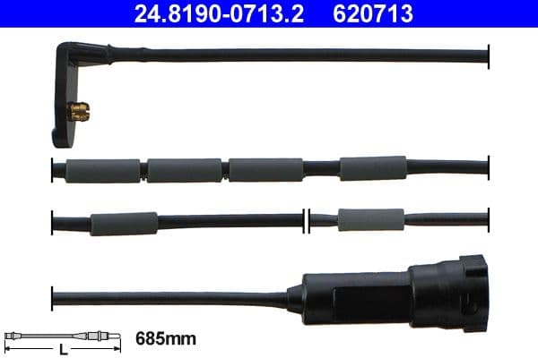 ATE Warnkontakt Bremsbelagverschleiss 24.8190-0713.2 685 mm Scheibenbremse