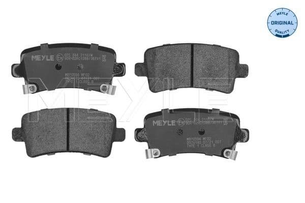 MEYLE Bremsbeläge 00252442116/W hinten 106,4x47,2 Stärke 17,7 mm mit akustischer Warnung