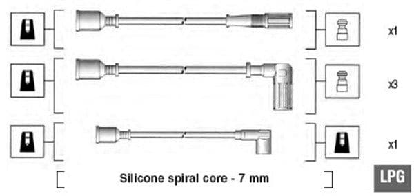 MAGNETI MARELLI 941095620602 Faisceau allumage 5 raccords 7 mm