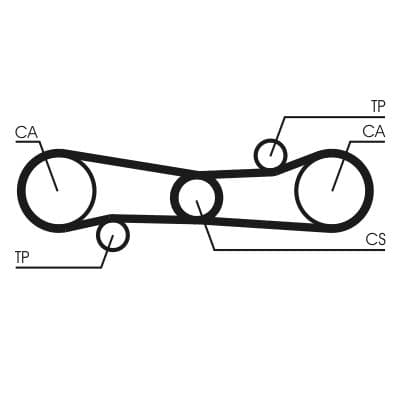 CONTINENTAL CTAM Courroie crantee CT654 courroie distribution 98 dents 17 mm