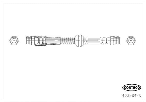 CORTECO Flexible de frein essieu arrière longueur 520 mm 49378448