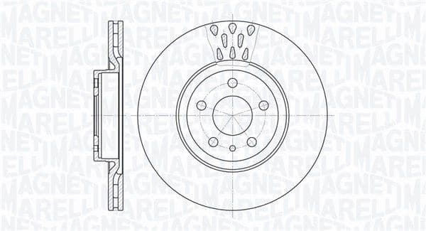 MAGNETI MARELLI Bremsscheibe 361302040258 belüftet Durchmesser 284 Stärke 22 mm 5 Bohrungen
