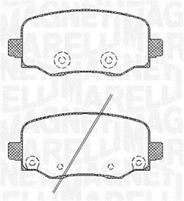 MAGNETI MARELLI Bremsbelagsatz 363916060794 TRW 115,6x49,6 mm 17,2 mm