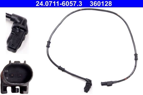 ATE 24.0711-6057.3 capteur ABS roue câble 812 mm