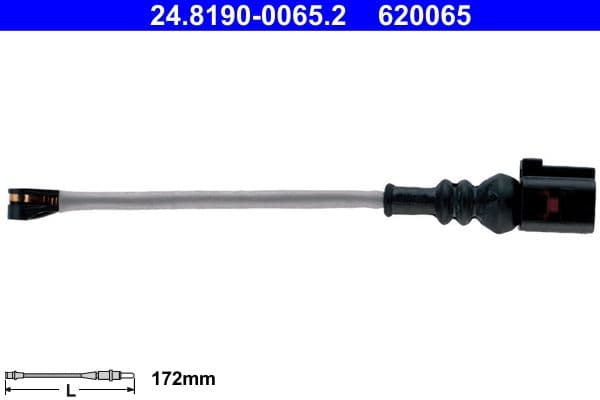 ATE Warnkontakt Bremsbelagverschleiss 24.8190-0065.2 172 mm Scheibenbremse