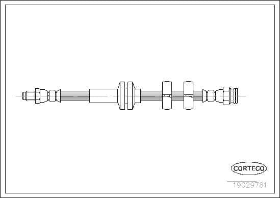 CORTECO Flexible de frein 19029781 durite de frein hydraulique 396 mm avant