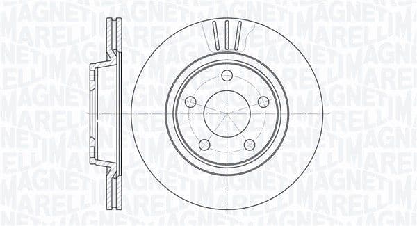 MAGNETI MARELLI disque de frein 361302040330 ventilé diamètre 280 épaisseur 22 mm 5 trous