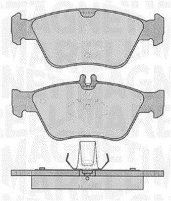 MAGNETI MARELLI Bremsbelagsatz 363916060310 ATE 150,1x59,4 mm 19,5 mm