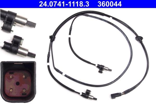 ATE 24.0741-1118.3 capteur ABS roue câble 1.300 mm
