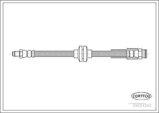 CORTECO Flexible de frein 19034343 durite de frein hydraulique 423 mm avant bilatéral