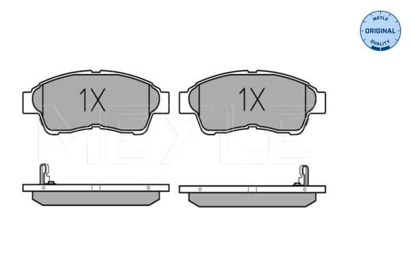 MEYLE Bremsbeläge 00252160117/W vorne 133,2x52,8 Stärke 17,6 mm mit akustischer Warnung