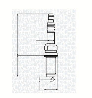 MAGNETI MARELLI Zuendkerze 062110630312 12-26,5 14 mm mit Widerstand