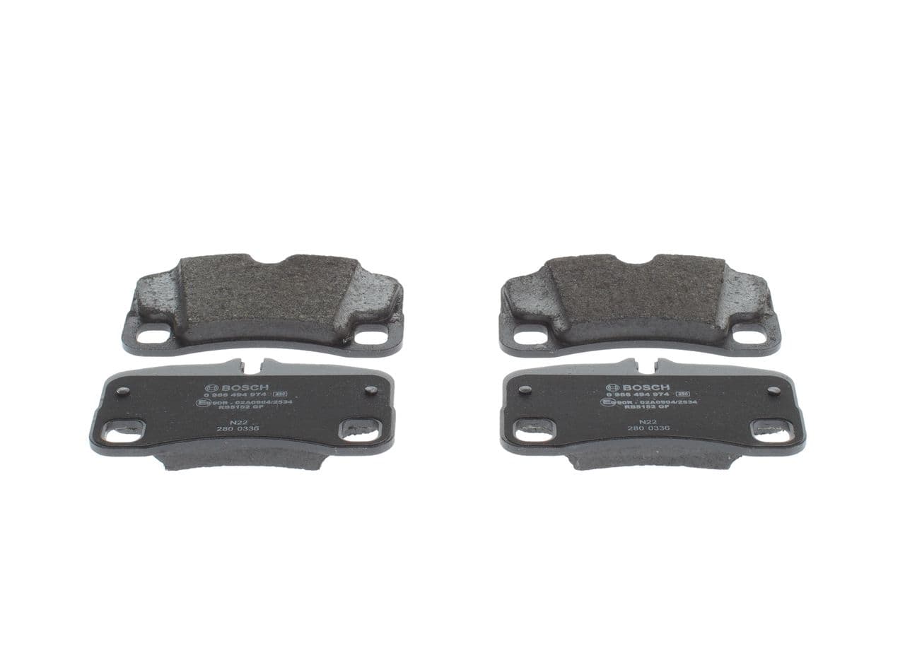 BOSCH Jeu plaquettes frein 0986494974 130,7x75,5 mm 16,5 mm