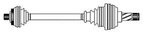 METELLI 17-1368 Antriebswelle Länge 533 mm Außenverzahnung radseitig 30