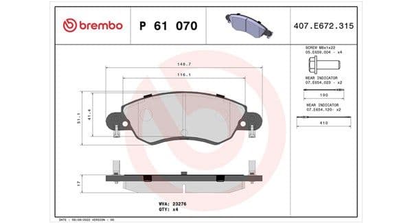 MAGNETI MARELLI Bremsbeläge 363916060565 mit Warnkontakt