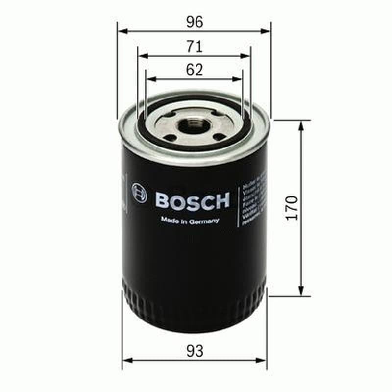 BOSCH filtre à huile 0451203234 à visser diamètre 93 hauteur 170 mm