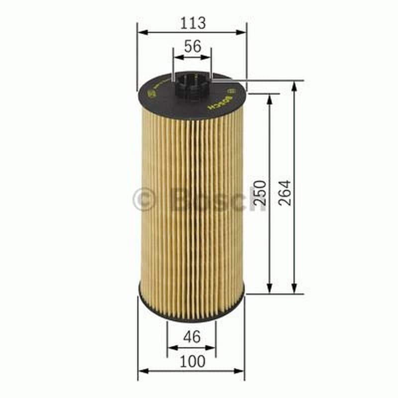 BOSCH Ölfilter F026407042 Filtereinsatz Durchmesser 120,5 Höhe 266,5 mm