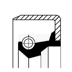 CORTECO 19017040B Joint différentiel dimensions 50x70x9 mm NBR