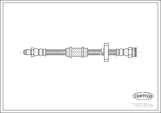 CORTECO Flexible de frein 19018129 durite de frein hydraulique 434 mm avant