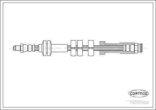 CORTECO Flexible de frein 19031606 durite de frein hydraulique 445 mm avant