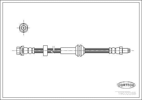 CORTECO Bremskomponente Hinterachse Länge 440 mm 19032288
