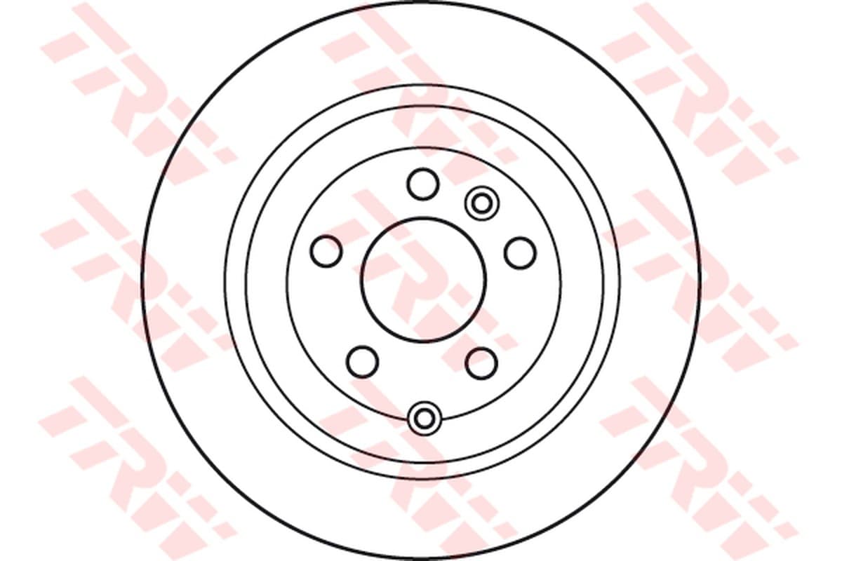 TRW disque de frein DF6129 plein diamètre 302 épaisseur 12 mm 5 trous