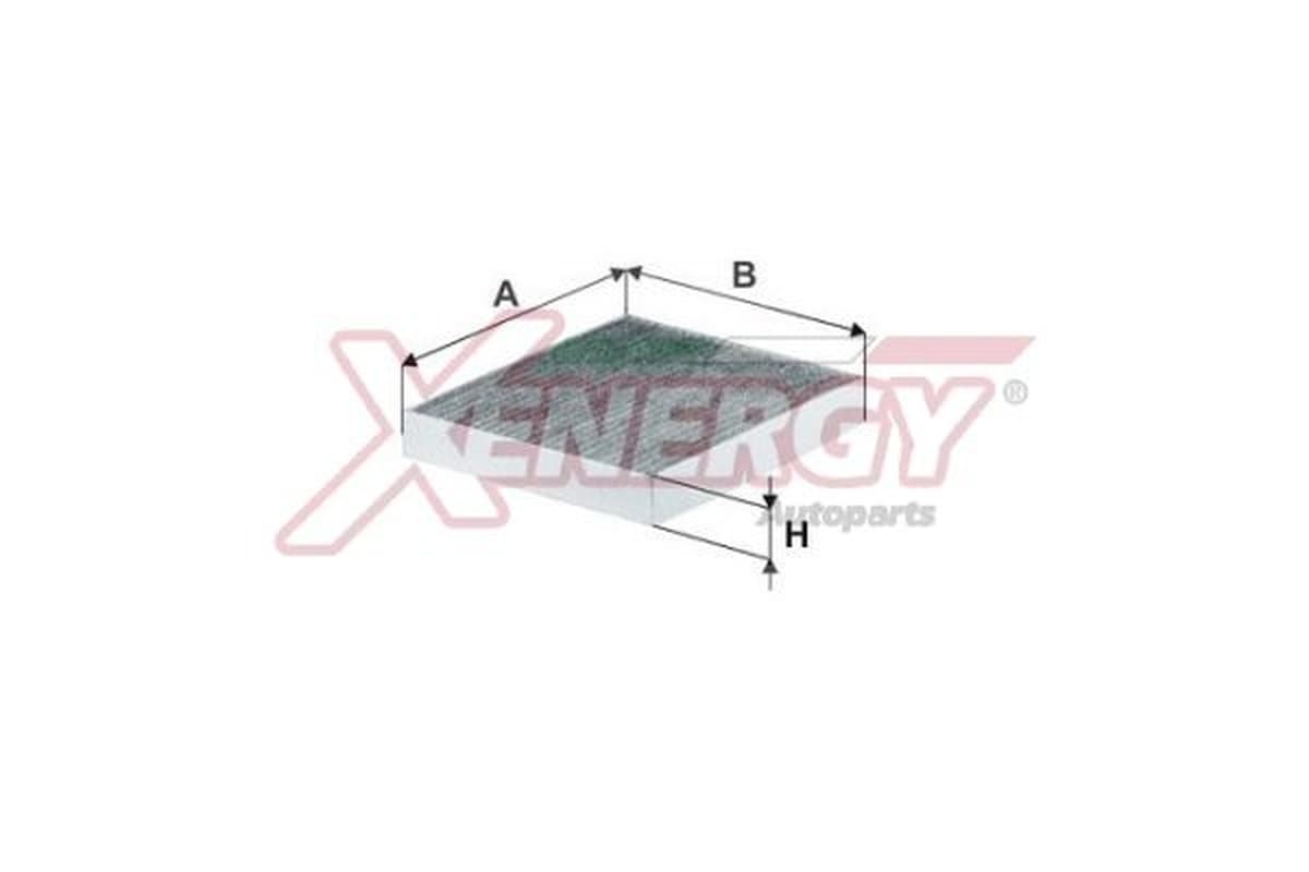 AP XENERGY filtre d'habitacle X11674 charbon actif 225x200x30 mm