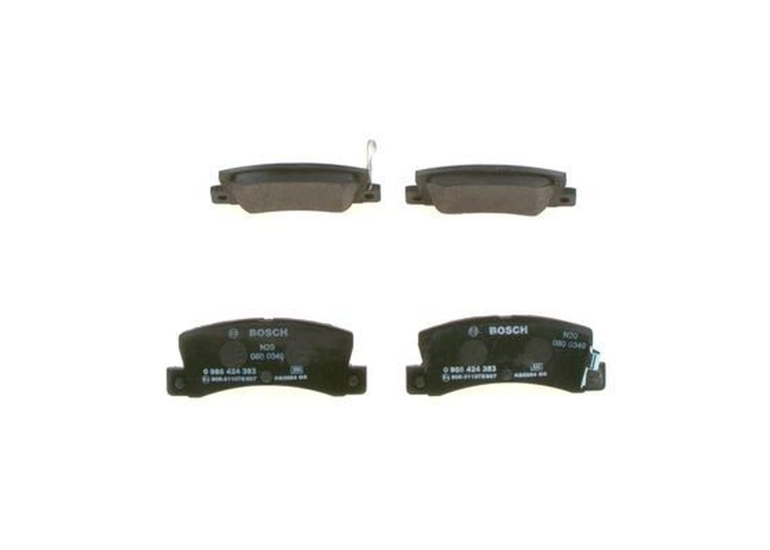 BOSCH Bremsbeläge 0986424383 107,8x42,5 Stärke 15,5 mm mit akustischer Warnung