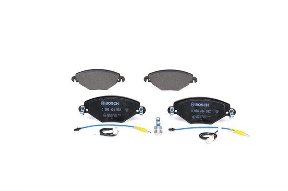 BOSCH Bremsbeläge 0986424582 148,9x60,5 Stärke 17,8 mm mit Warnkontakt