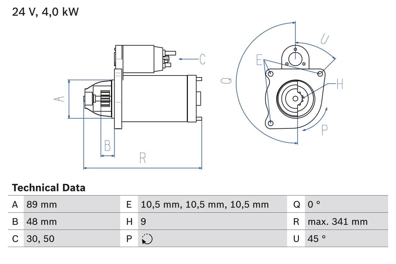 Bosch Motorino D'Avviamento 986011280