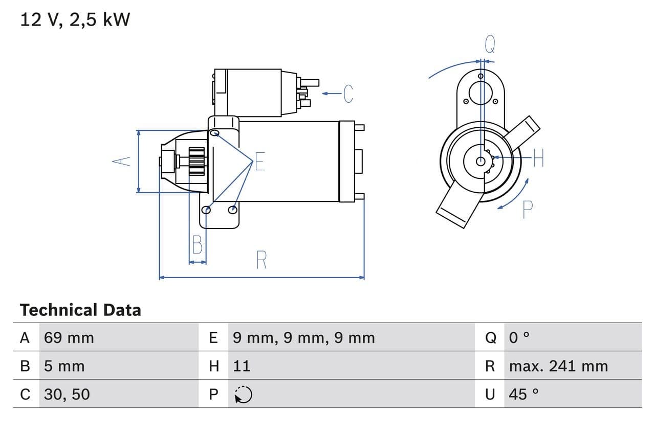 Bosch Motorino D'Avviamento 986022020