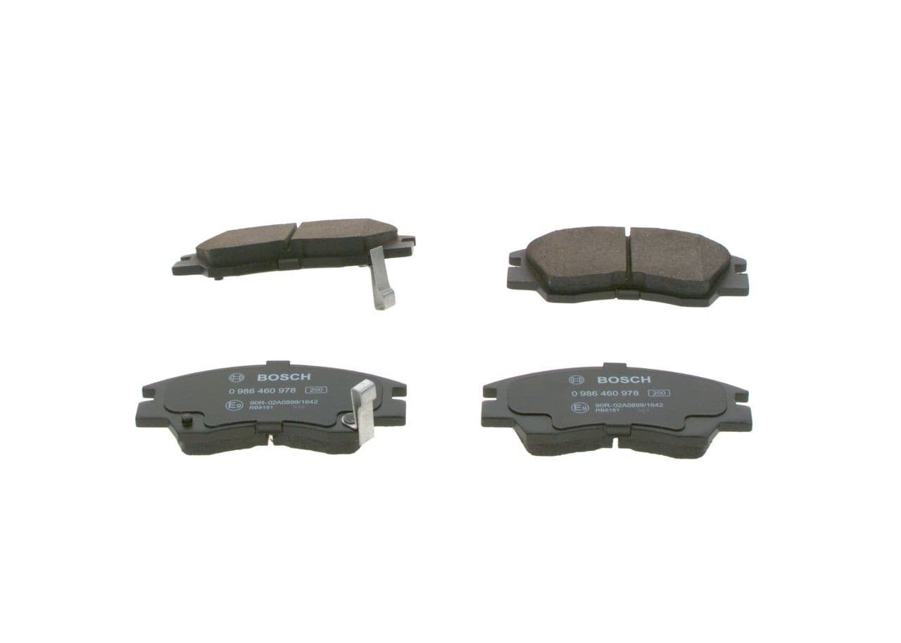 BOSCH plaquettes de frein 0986460978 127,8x57 épaisseur 16 mm avec témoin sonore