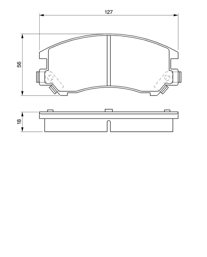 BOSCH Bremsbeläge 0986461134 für Auto-Bremsanlage