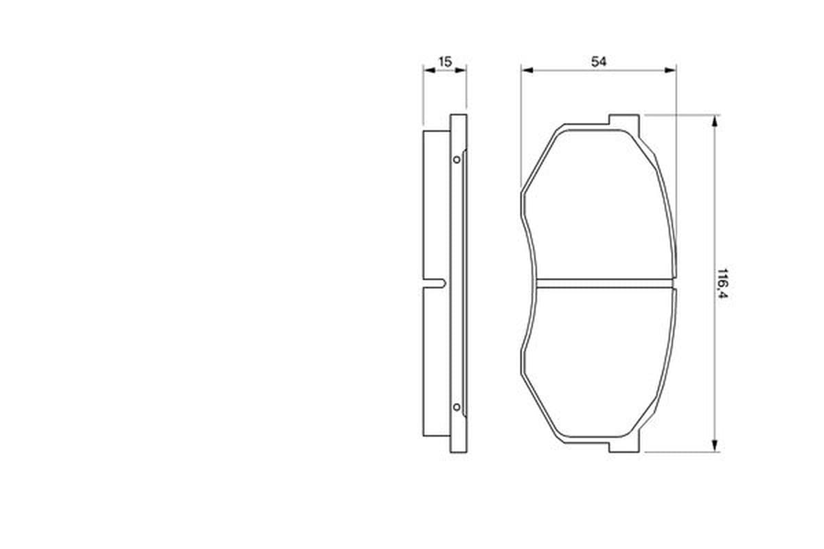 BOSCH Bremsbeläge 0986493180 für Auto-Bremsanlage