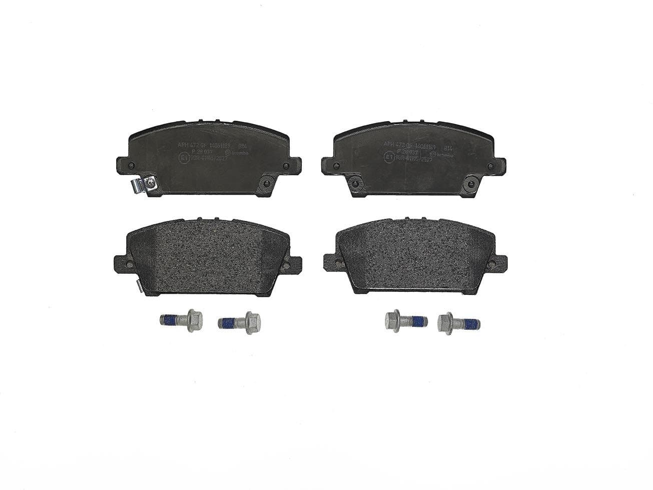 BREMBO Bremsbeläge P28037 131,7x55,8 Stärke 17,5 mm mit akustischer Warnung