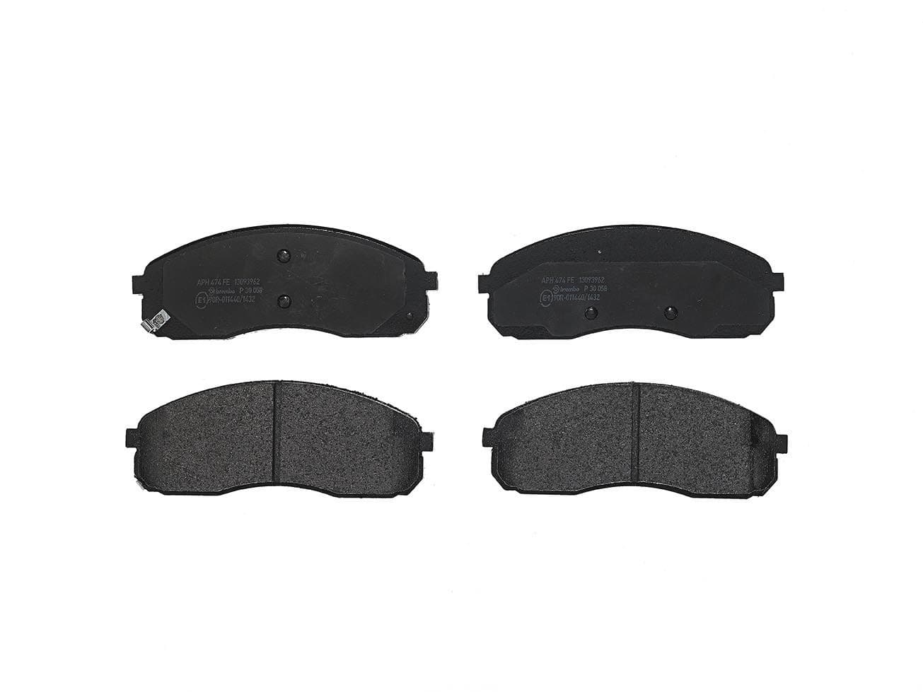 BREMBO Bremsbeläge P30058 154,4x58,2 Stärke 16,2 mm mit akustischer Warnung