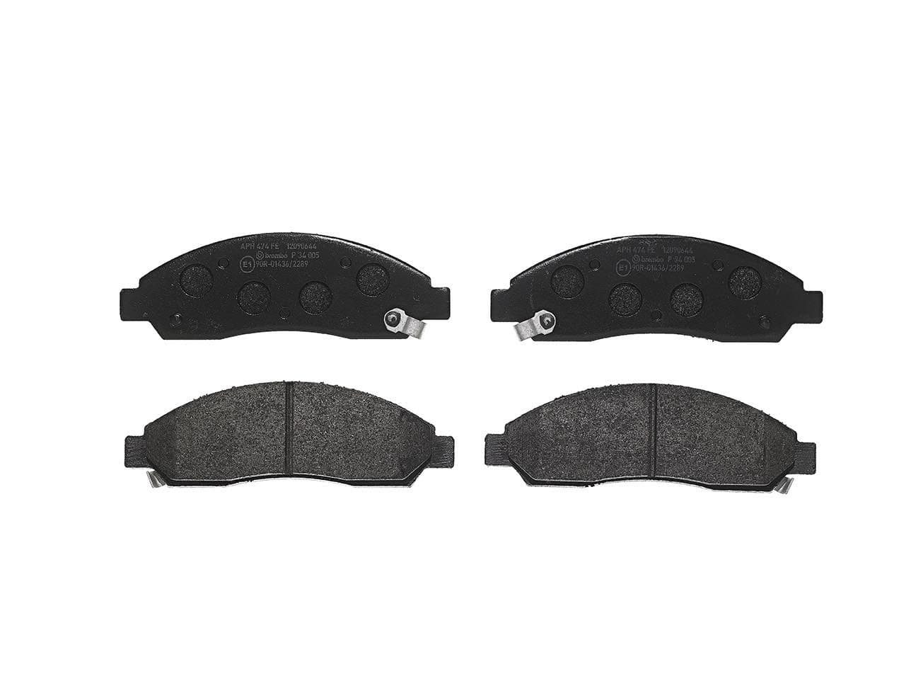 BREMBO Bremsbeläge P34005 167,3x54,3 Stärke 16,1 mm mit akustischer Warnung