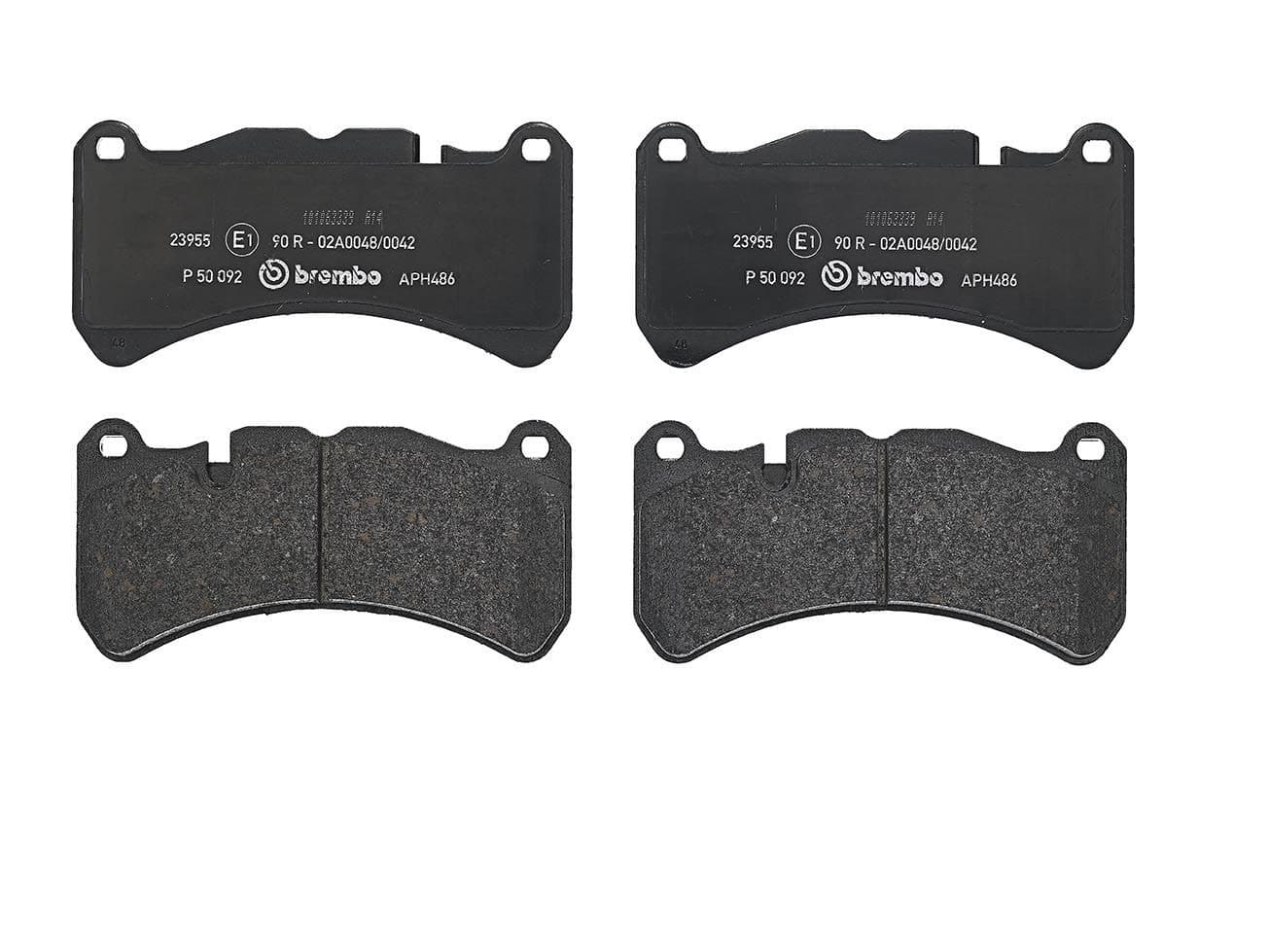 BREMBO Bremsbeläge P50092 164,6x81,4 Stärke 17,5 mm für Warnkontakt