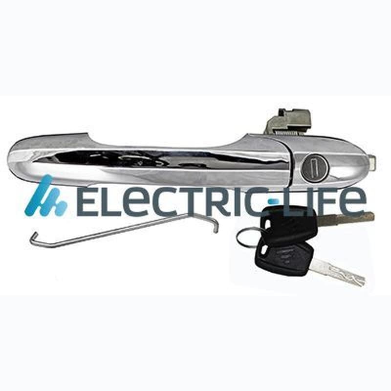 ELECTRIC LIFE ZR80607 poignée extérieure de porte gauche chromée avec clé