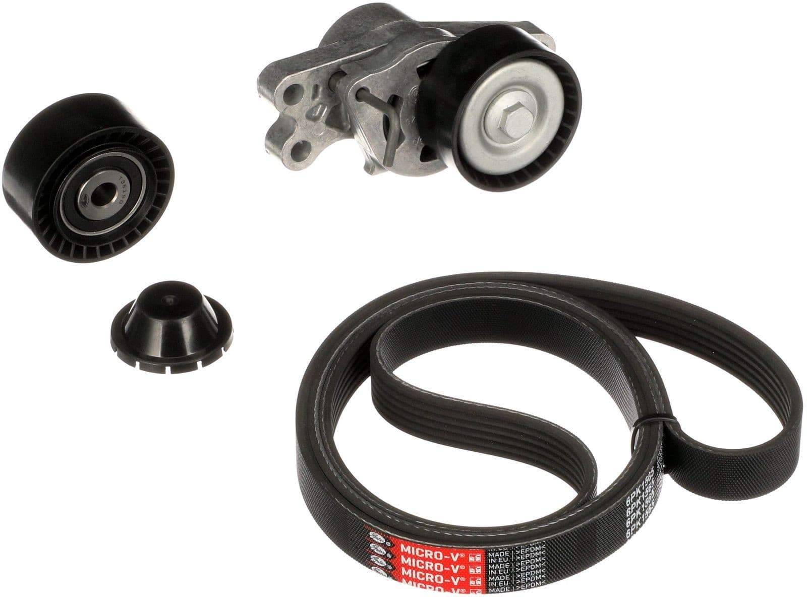 GATES K036PK1565 kit courroie Poly-V d'accessoires moteur K036PK1565 6 nervures longueur 1565 mm