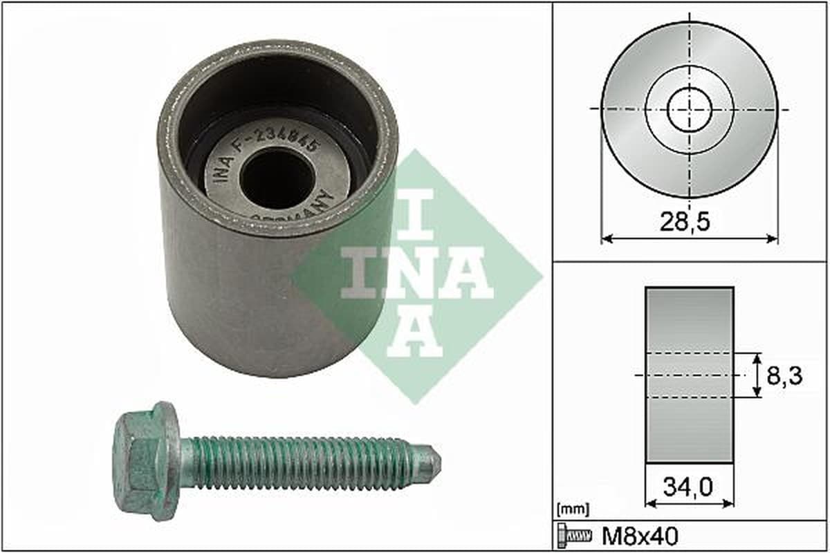 INA 532019710 galet enrouleur/guide pour courroie de distribution diamètre 28,5 mm largeur 34 mm