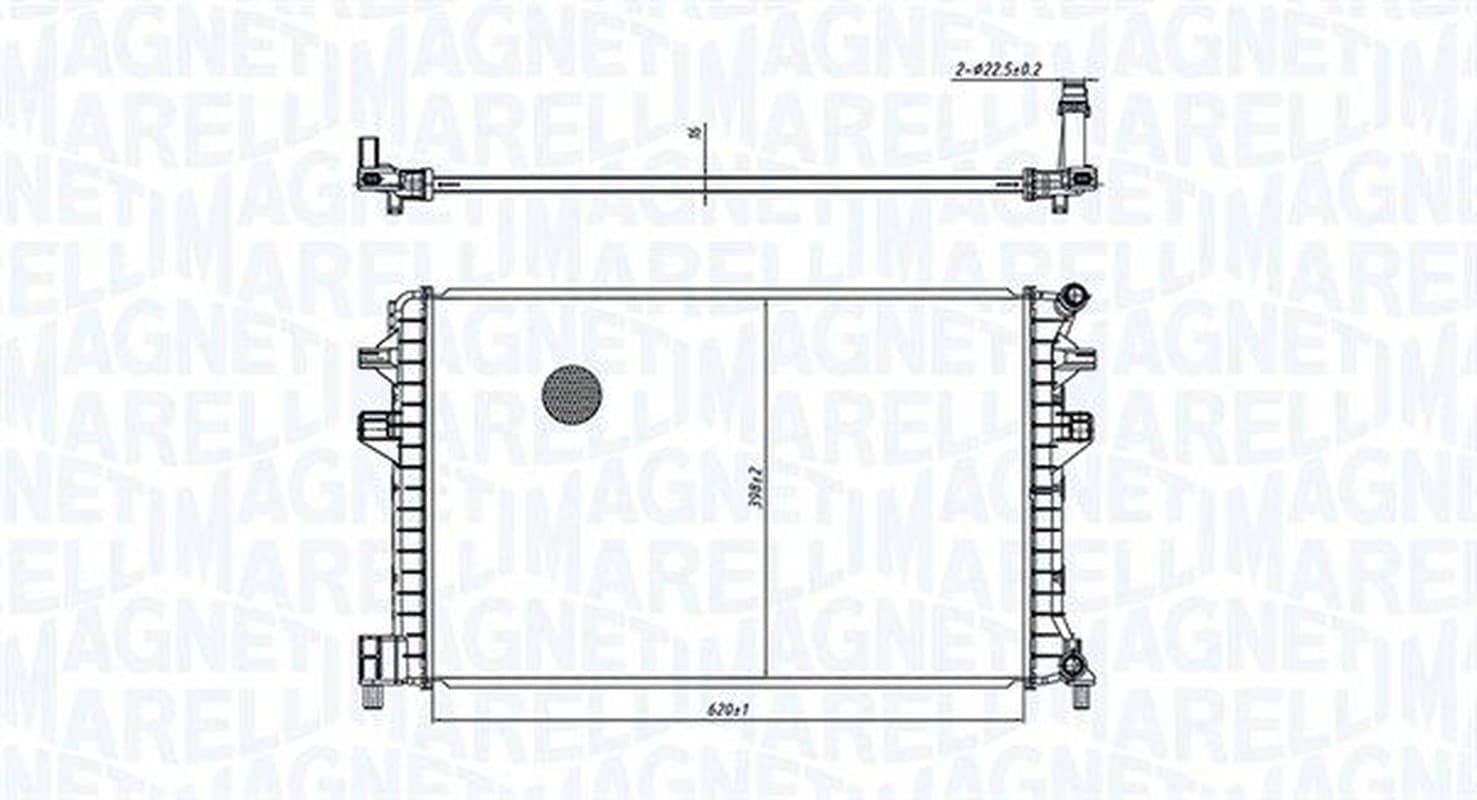 MAGNETI MARELLI 350213166300 Motorkühler Wasserkühler 620x398x16 mm