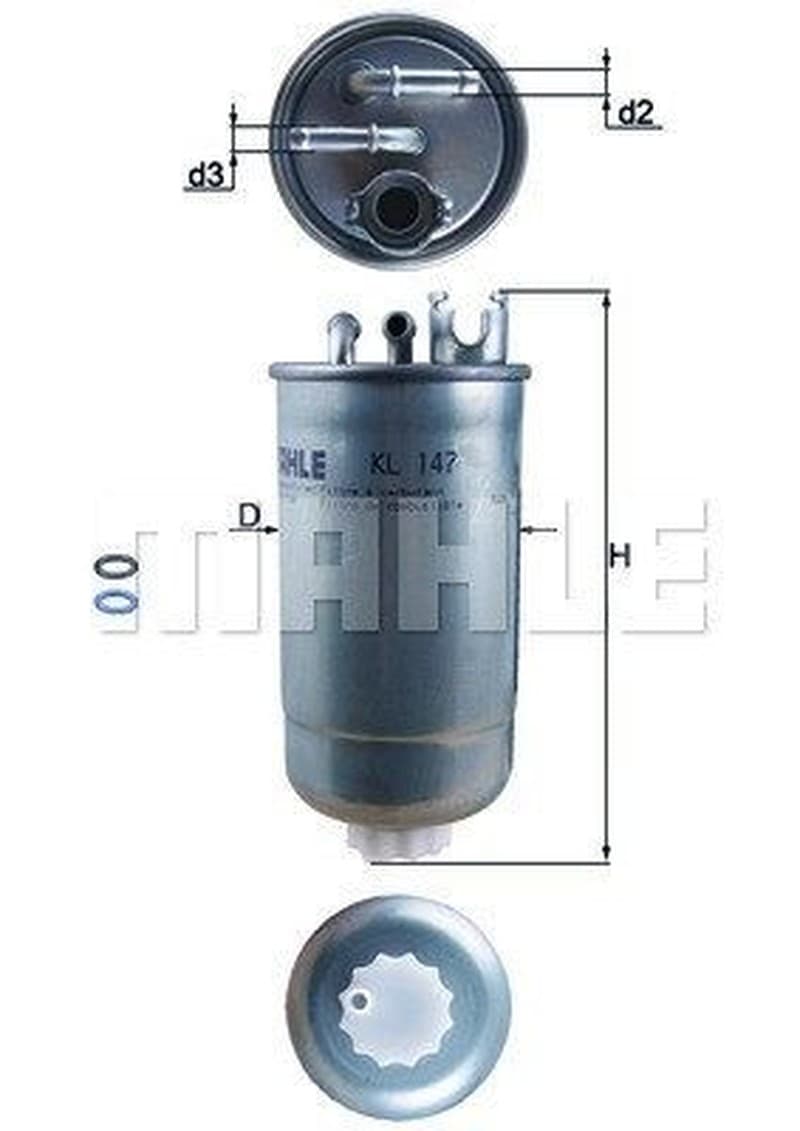 Magneti Marelli Filtro Nafta Vw Golf Iv 1,9 Tdi Kl147D