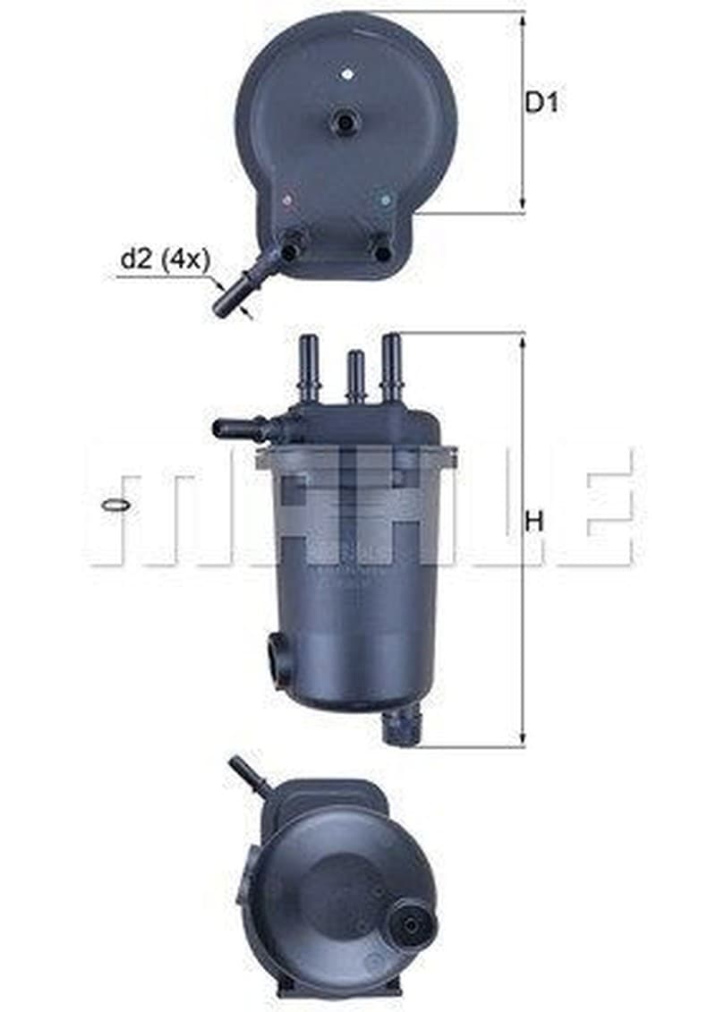 MAGNETI MARELLI 154703850570 Kraftstofffilter Leitungsfilter Diesel Höhe 187 mm
