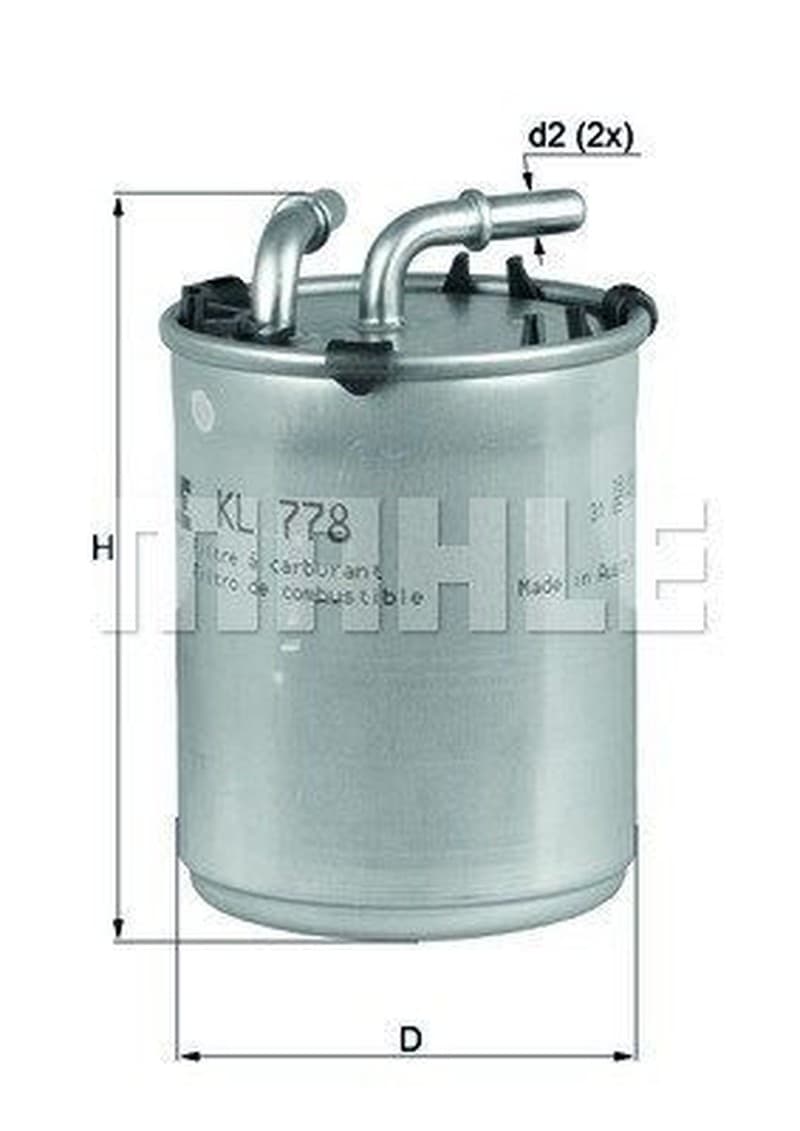 MAGNETI MARELLI 154705542730 filtre carburant en ligne diesel hauteur 132 mm
