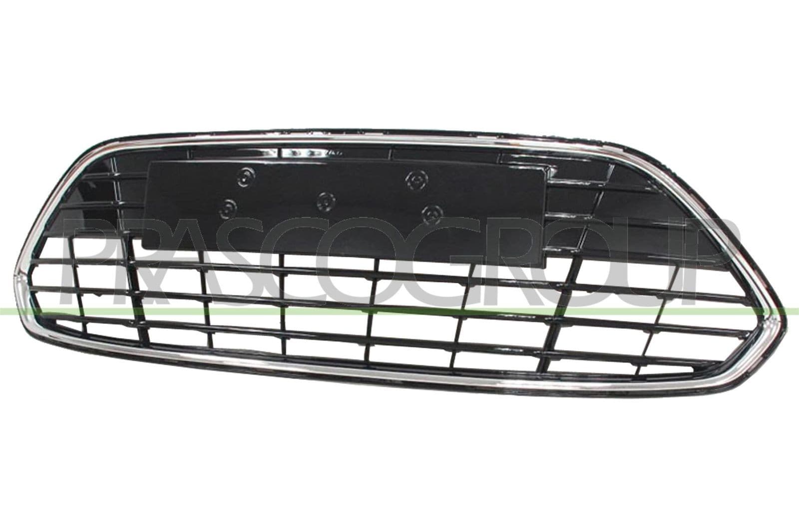 PRASCO Stossfaenger-Lueftungsgitter FD1122120 vorn Mittelteil chrom schwarz
