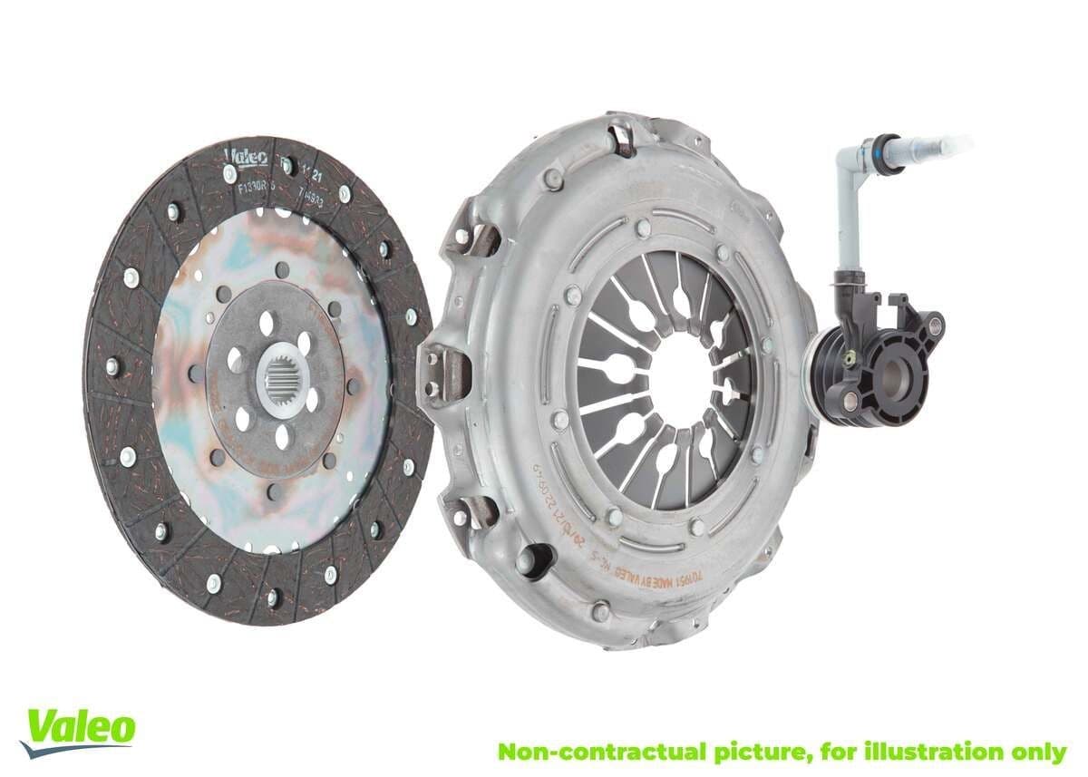 VALEO kit d'embrayage 834105 diamètre 235 mm 20 dents avec butée hydraulique, disque d'embrayage