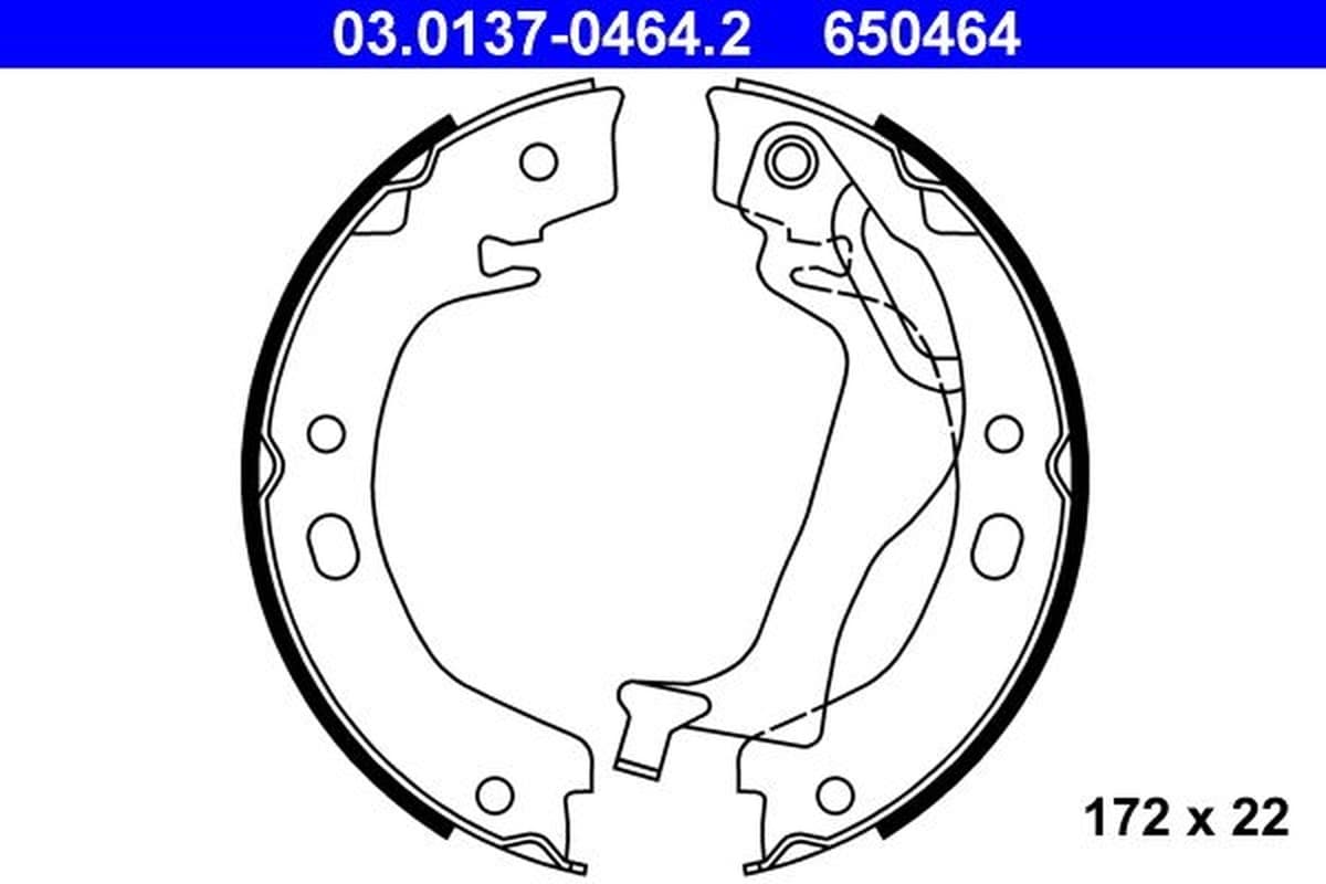 ATE 03.0137-0464.2 Bremsbackensatz Feststellbremse