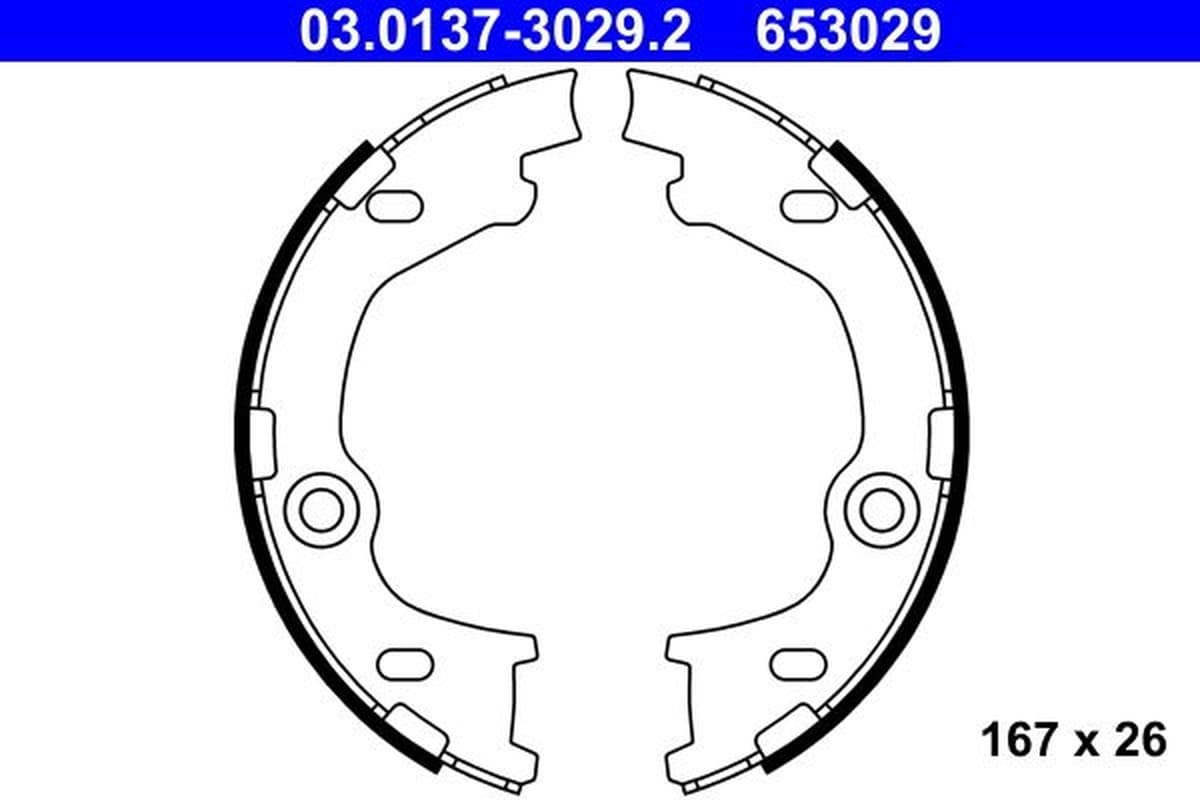 ATE 03.0137-3029.2 Bremsbackensatz Feststellbremse