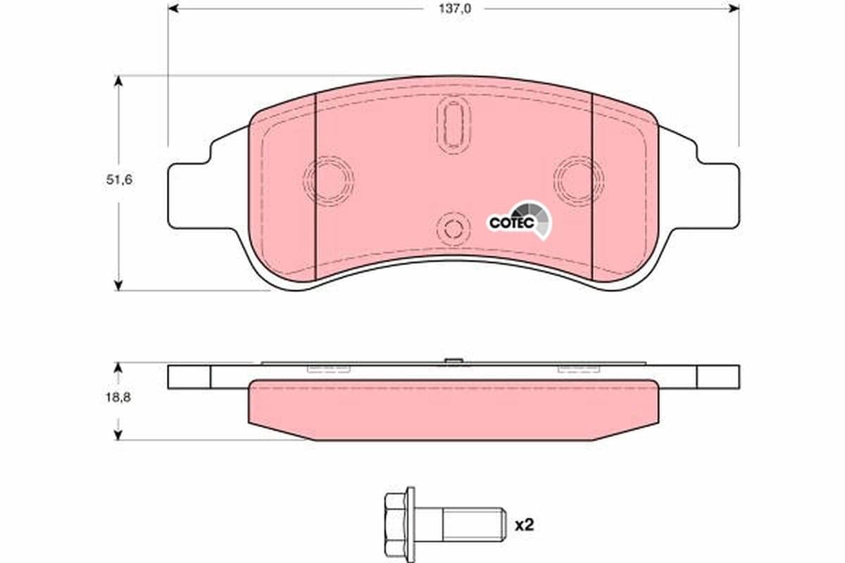 Trw Pattini Freno Citroen C4 (Lc_) 1.6 16V Gdb1623